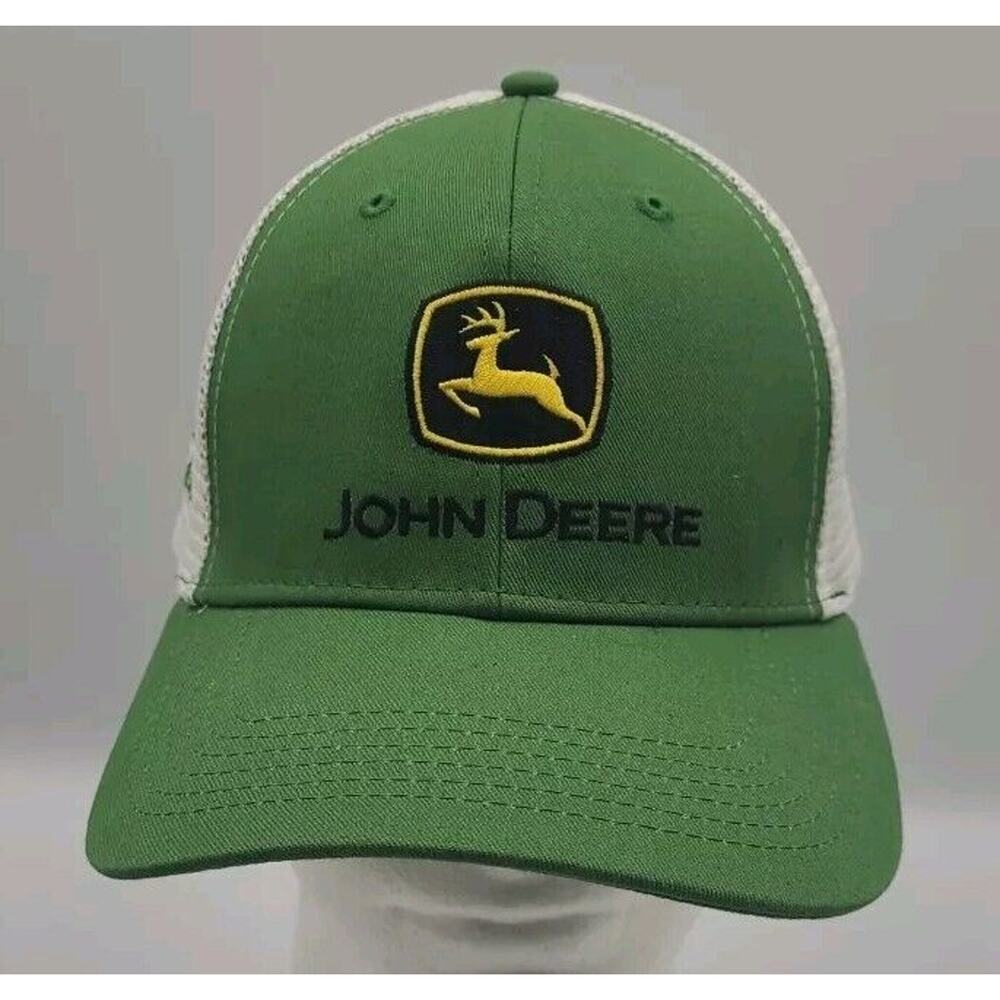John Deere Hat Cap Green Snapback Farm Workwear Trucker Partnered Products Mesh